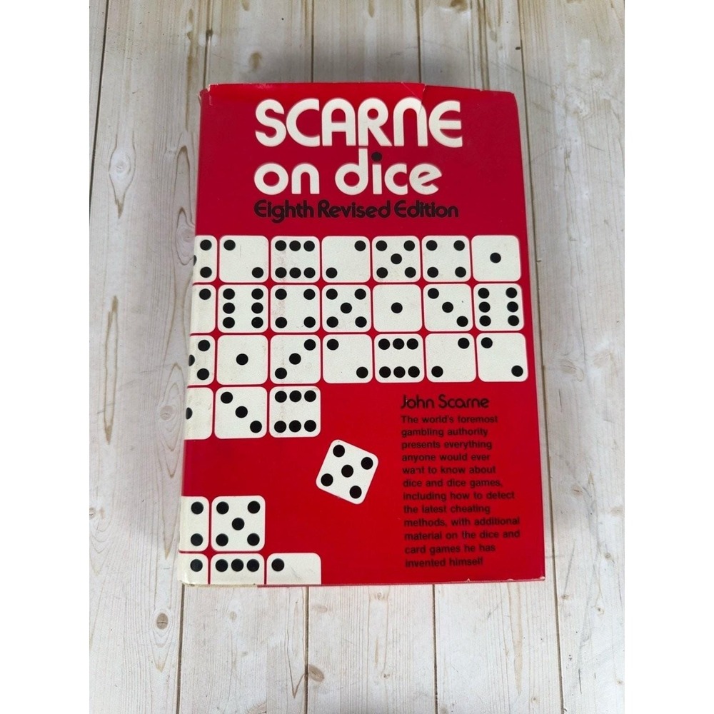 Scarne on Dice‎ John Scarne 1980 8th Revised Ed Hardcover Crown Gambling Book